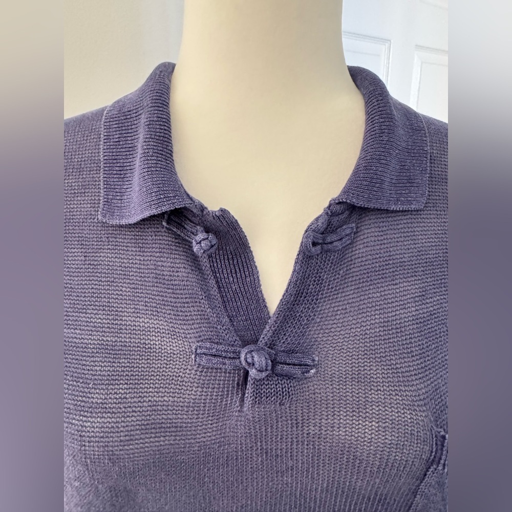 Polo Ralph Lauren Men's 💯 % linen V-Neck Sweater w/ embroidery - Picture 6 of 12